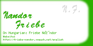 nandor friebe business card